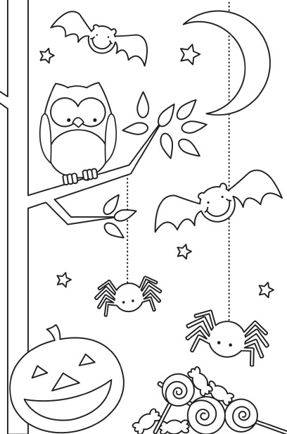 Printable Halloween Children Coloring Page