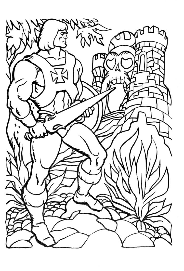 Printable He-Man Coloring Page