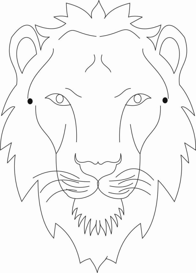 Printable Lion Mask Coloring Page