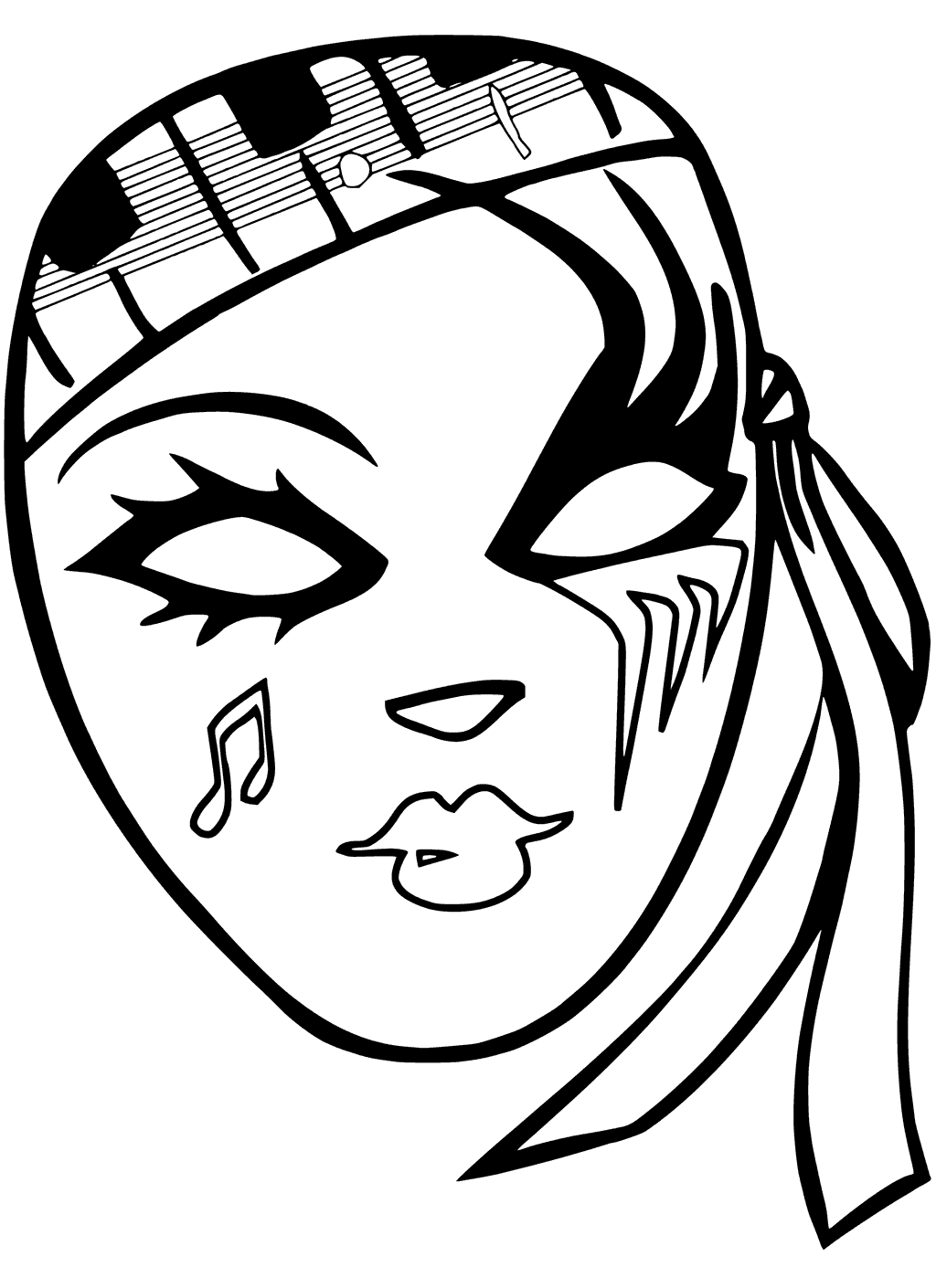 Printable Mask To Color Coloring Page