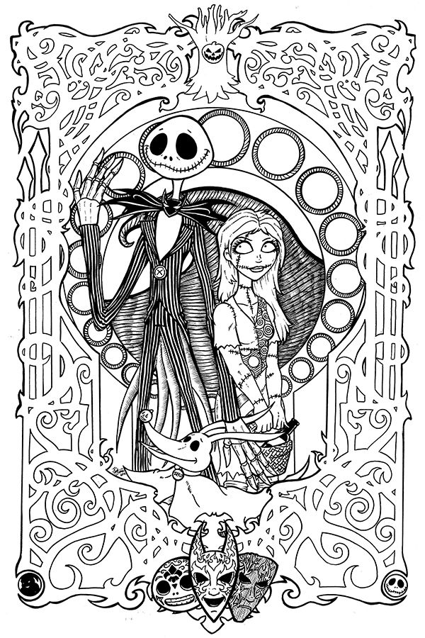 printable Nightmare Before Christmas Coloring sheets Coloring Page