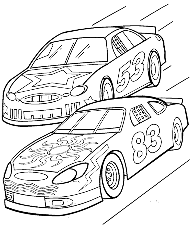 Printable Race Cars