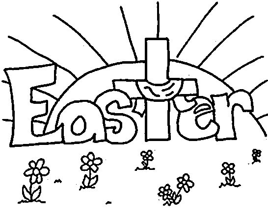Printable Religious Easters Coloring Page