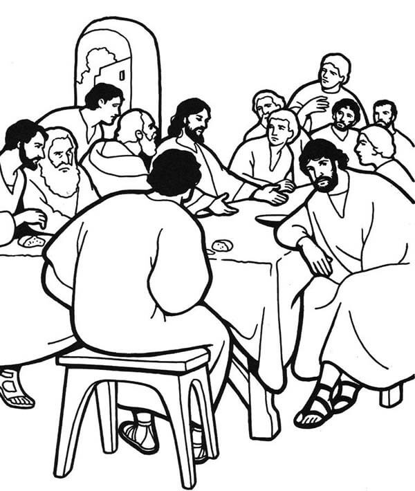 Printable The Last Supper Cool Cool Coloring Page
