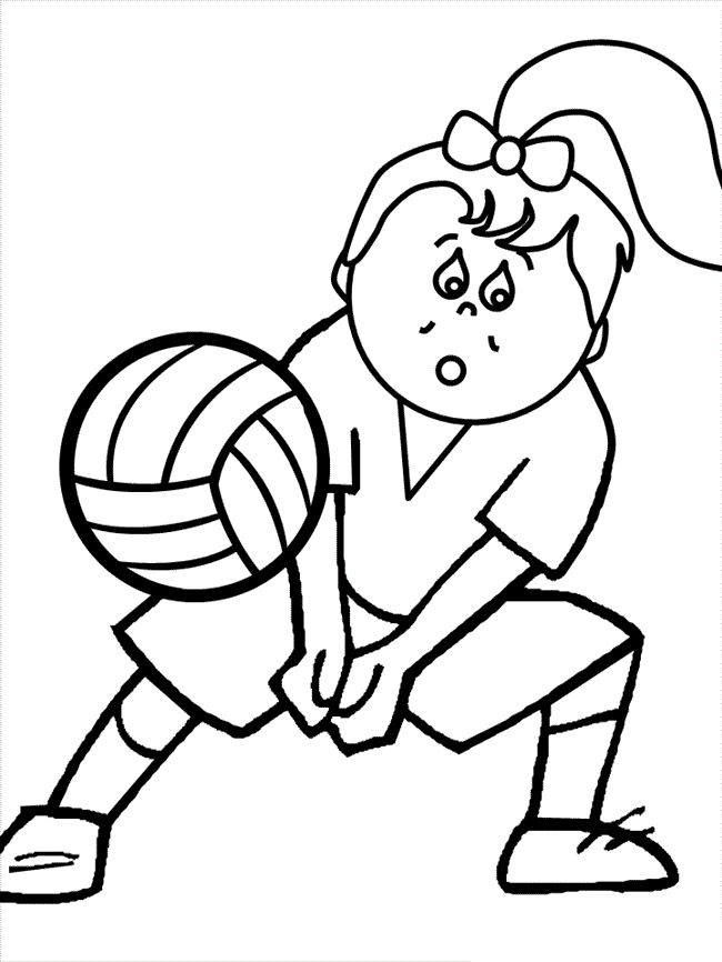 Printable Volleyballs Coloring Page
