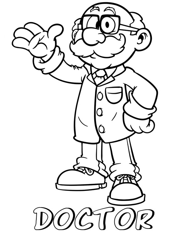 Professions Doctor Coloring Page