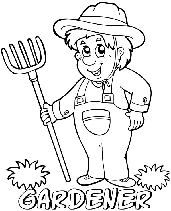 Professions Gardener Coloring Page