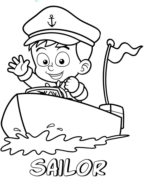 Professions Sailor Coloring Page