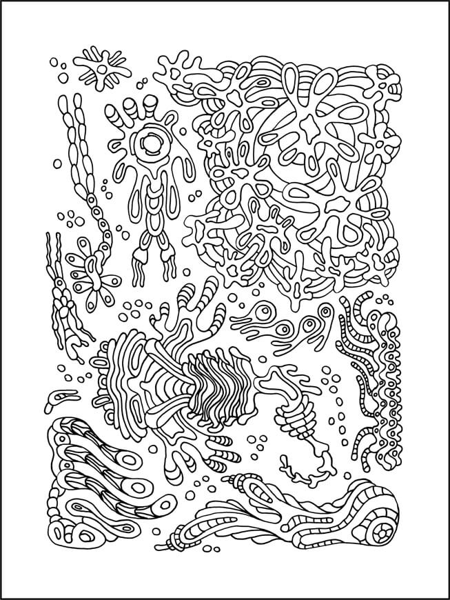 Psychedelic 10 Coloring Page