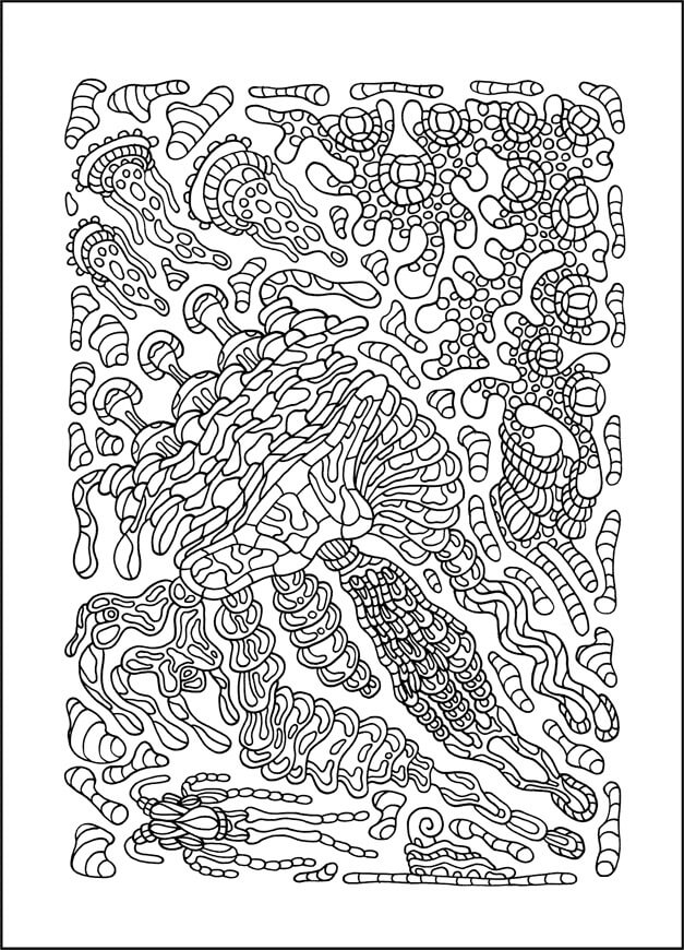 Psychedelic 6 Coloring Page