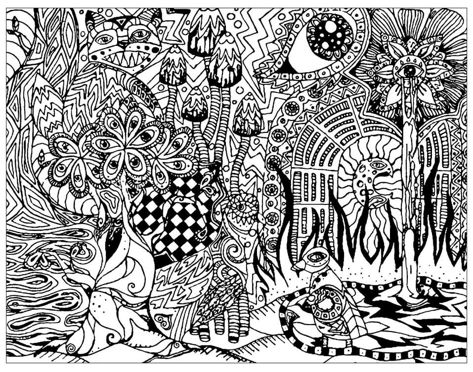 Psychedelic Coloring Page