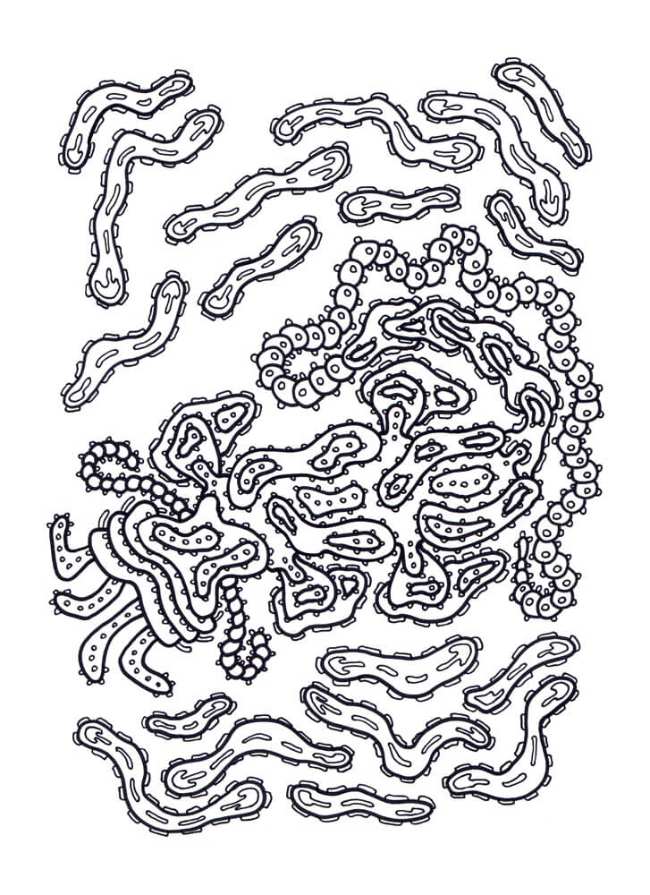 Psychedelic Pattern 1 Coloring Page