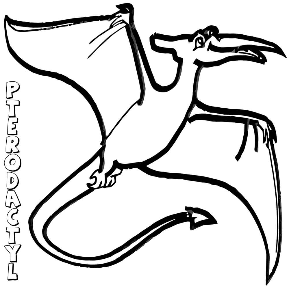Pterodactyl 3 Coloring Page