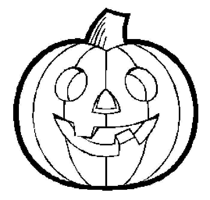 Pumkin Simple Halloween For Kids Coloring Page