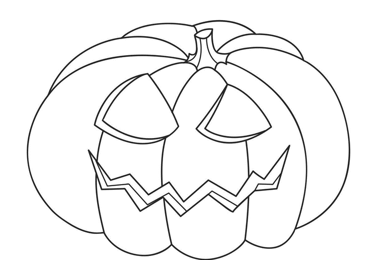 Pumpkin Free Halloween For Toddlers Coloring Page