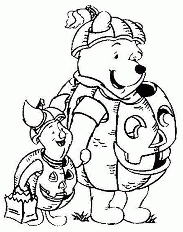 Pumpkin The Pooh Coloring Page
