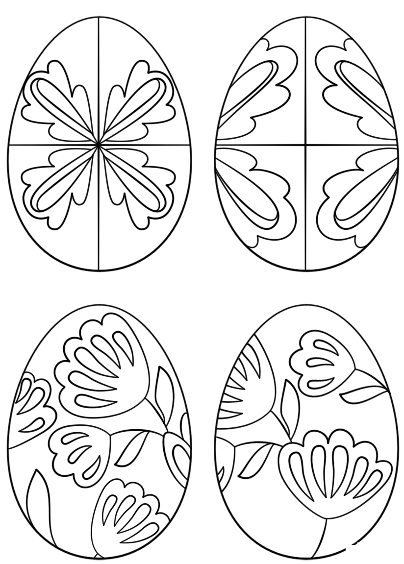 Pysanky Eggs Coloring Page