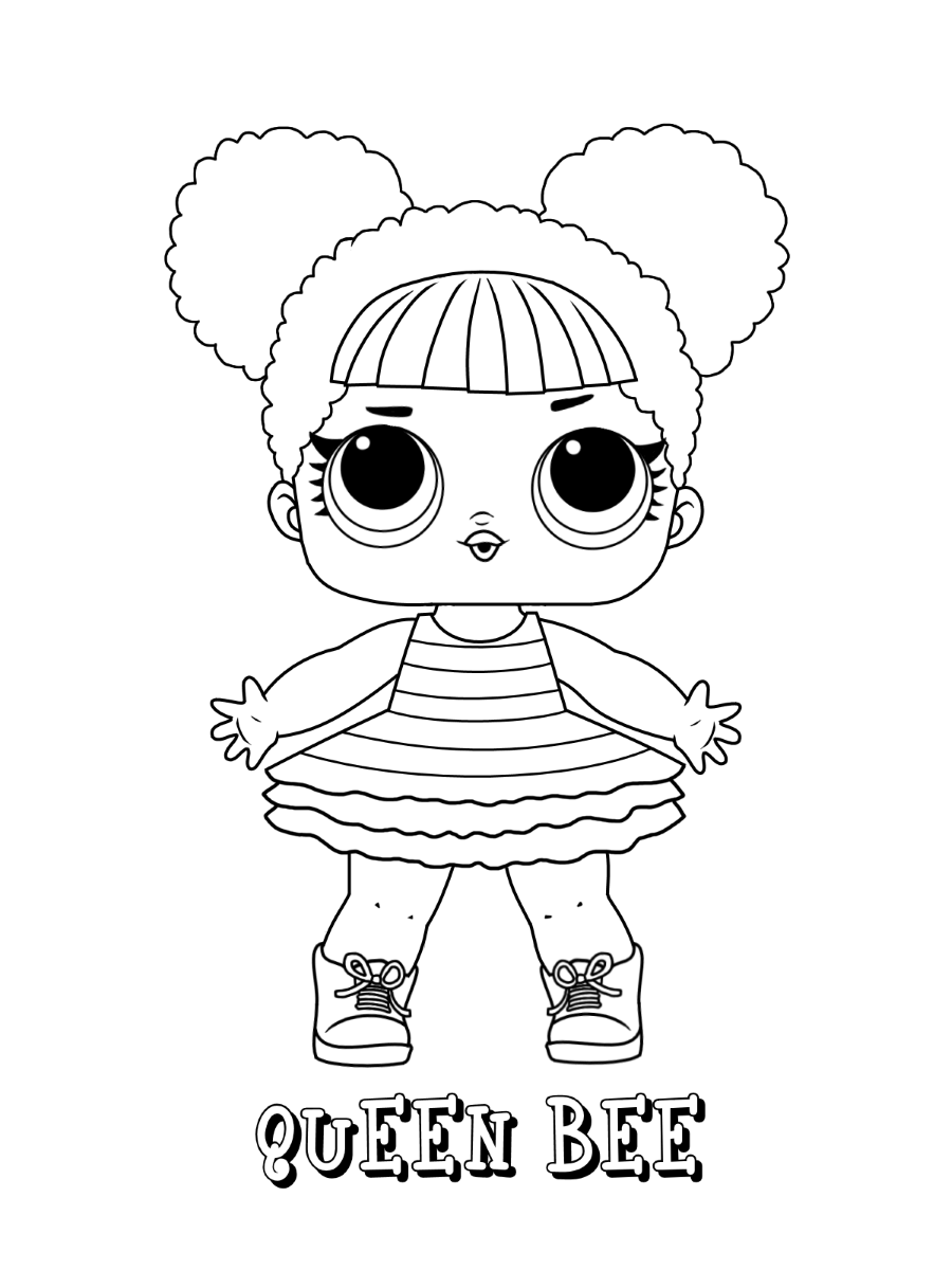 Queen Bee Lol Doll Coloring Page