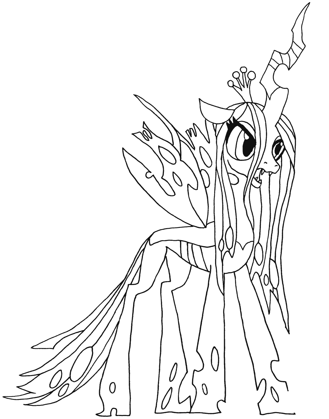 Queen Chrysalis My Little Pony Coloring Pages   Coloring Cool