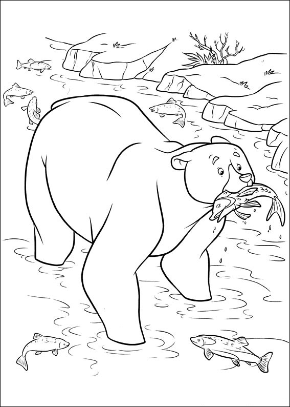 Queen Elinor Catching Fish Coloring Page