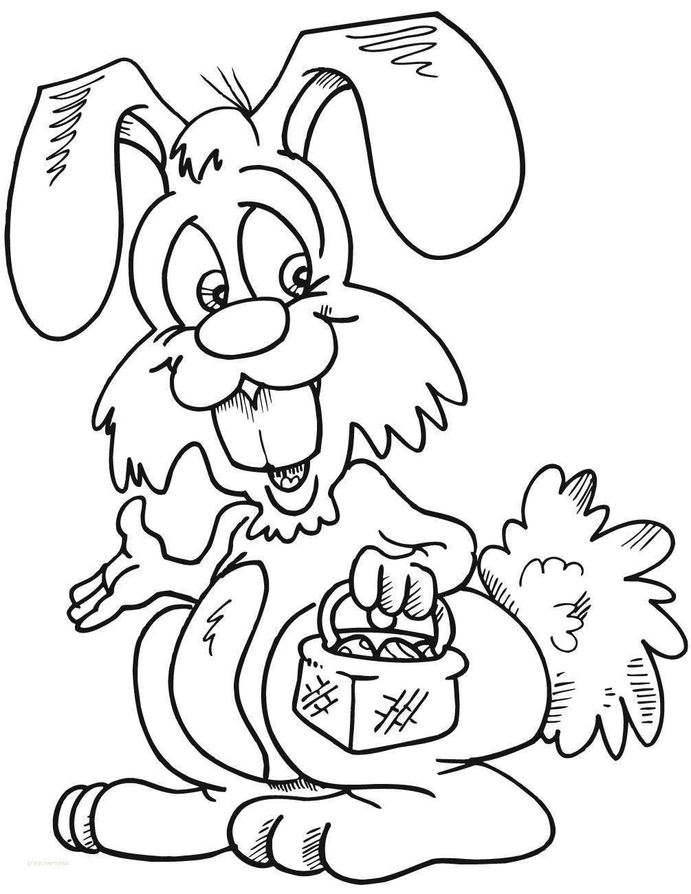 Rabbit Bunny Special Easter Coloring Page