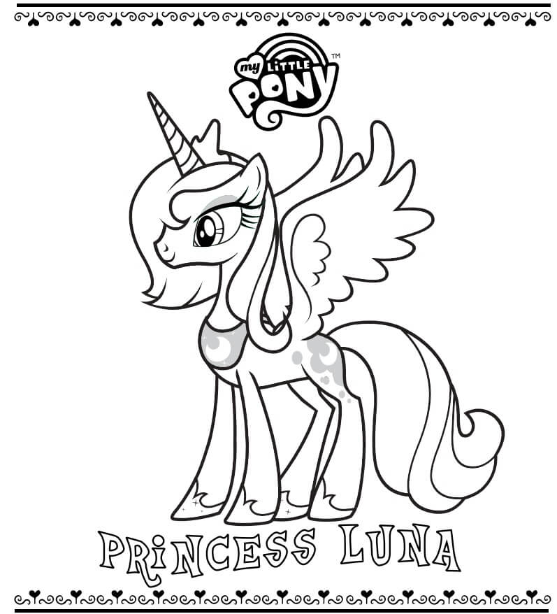 Radiant Princess Luna Coloring Page