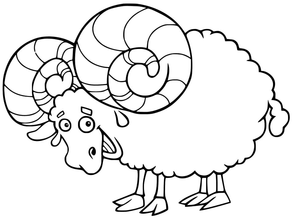 Ram Smiling Coloring Page