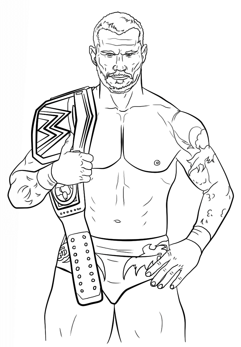 Randy Orton Coloring Page Coloring Page