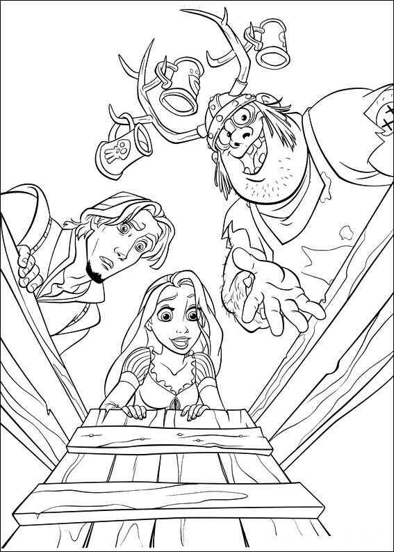 Rapunzel Coloring Free Coloring Page