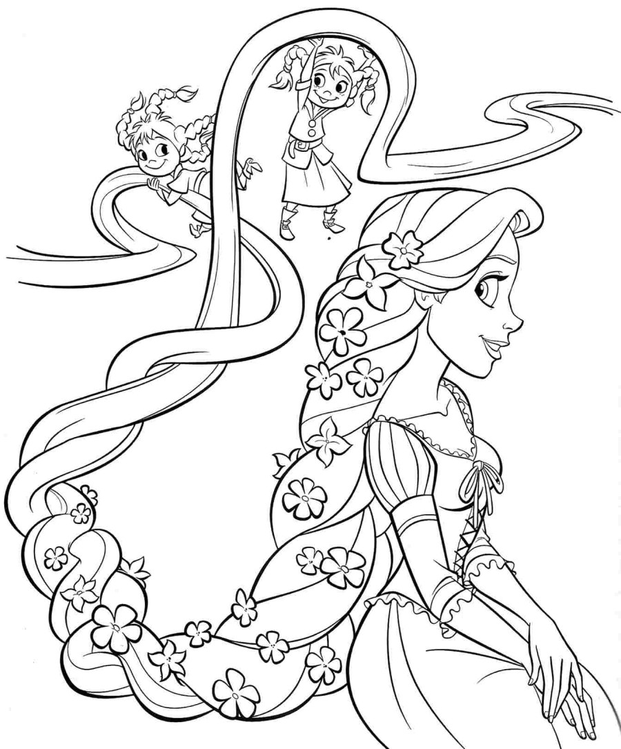 Rapunzels to Download Coloring Pages   Coloring Cool