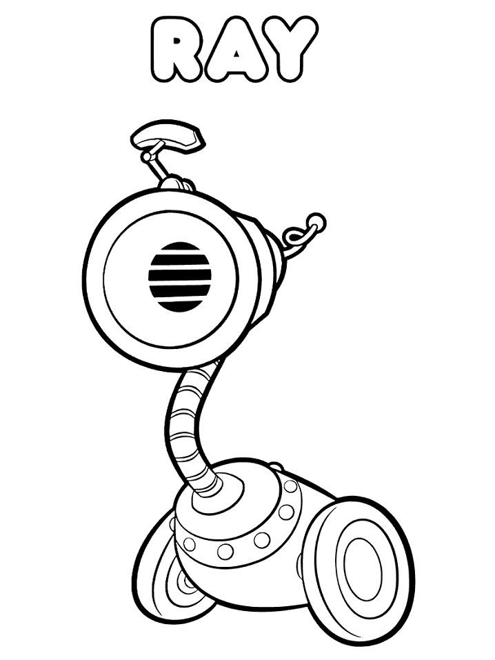 Ray from Rusty Rivets Coloring Page