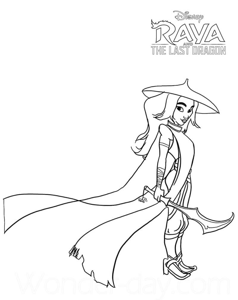 Raya and the Last Dragon 3 Coloring Page