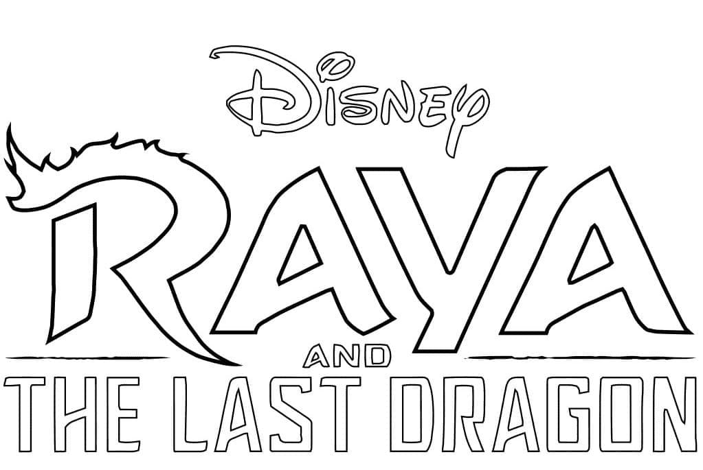 Raya and the Last Dragon Logo Coloring Page