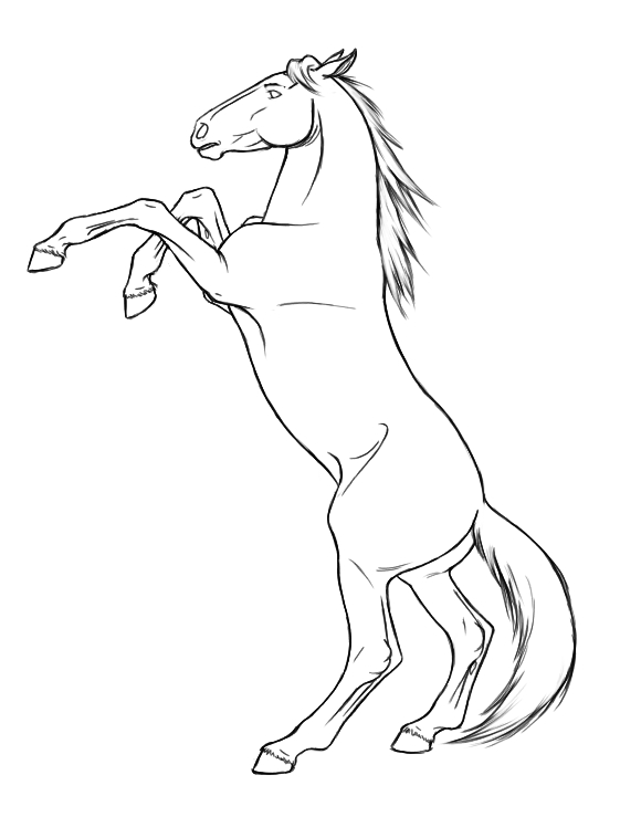 Rearing Horse S8dcc Coloring Page