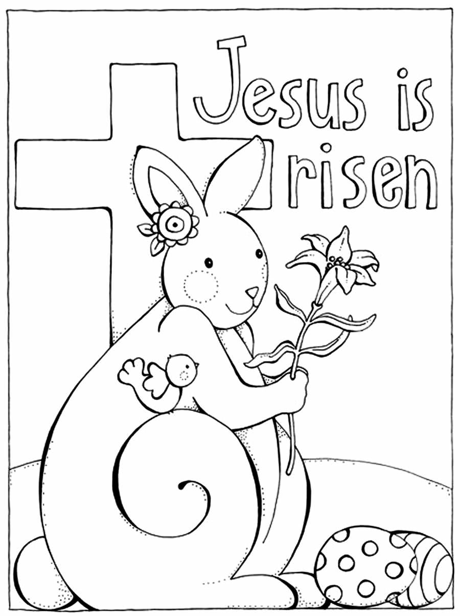 Religious Easters – Jesus is risen Coloring Page