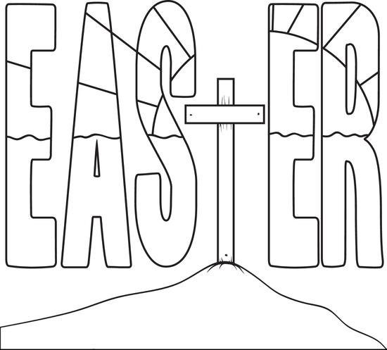 Religious Easters Coloring Page