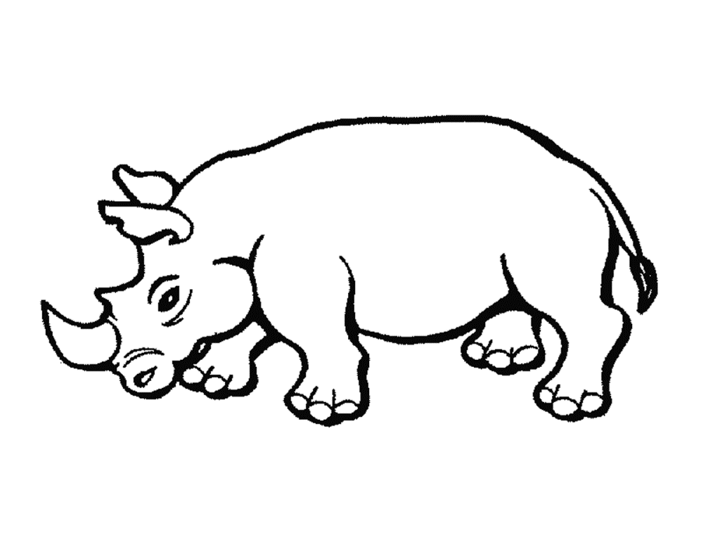 Rhino Free Animal Sd7e4 Coloring Page