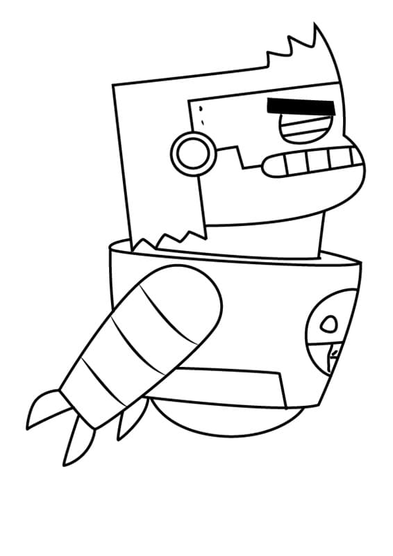 Robot Jesse from Looped Coloring Page