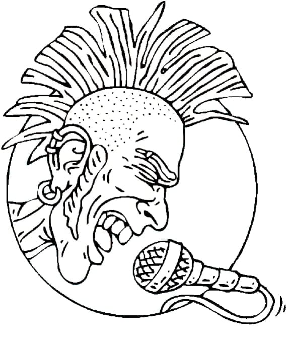 Rock Star Singer 2 Coloring Page