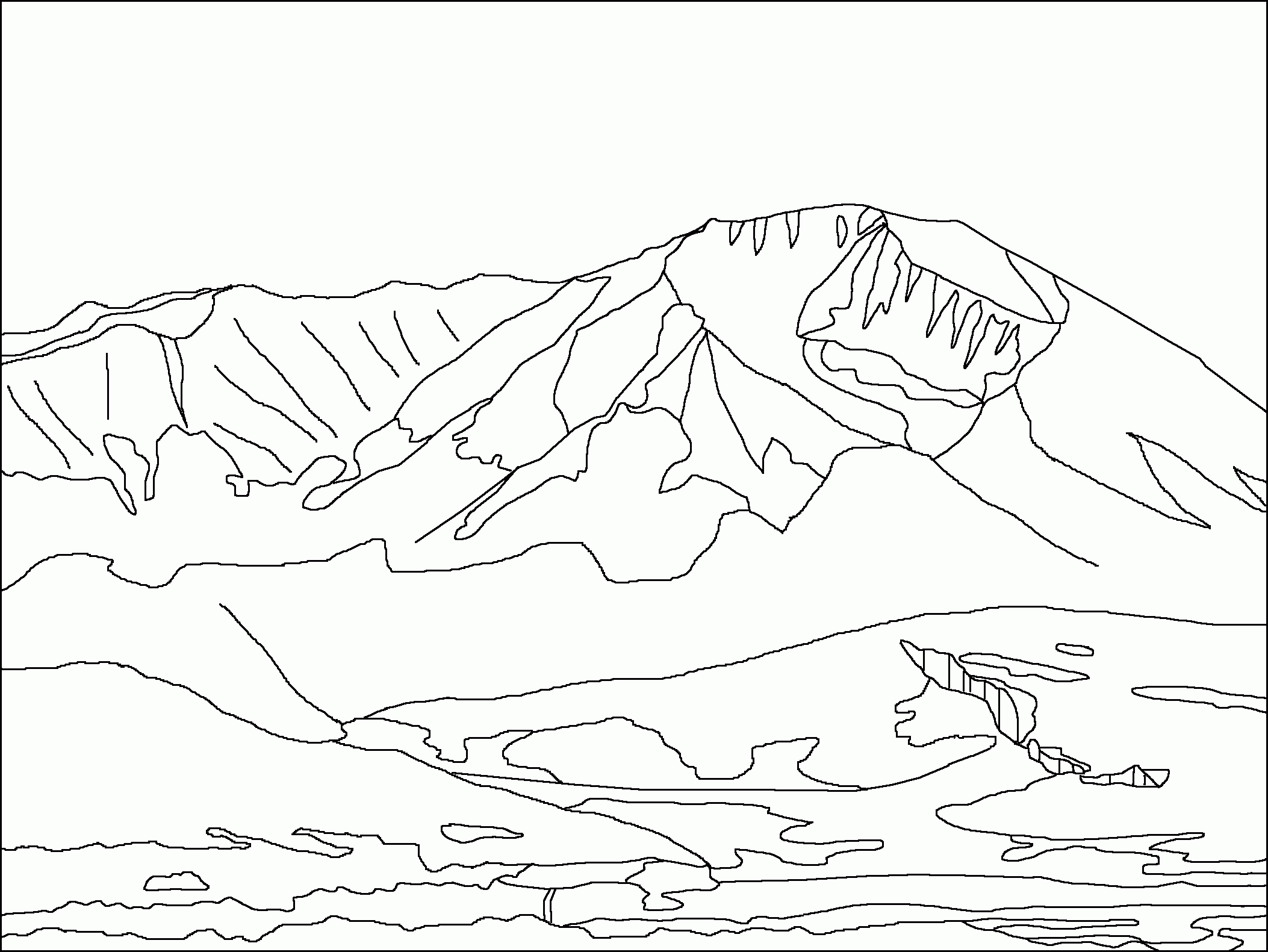Rocky Mountain Coloring Page