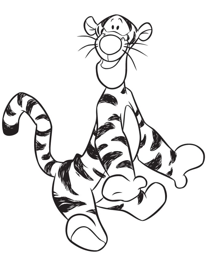 Rollicking Tigger Coloring Page