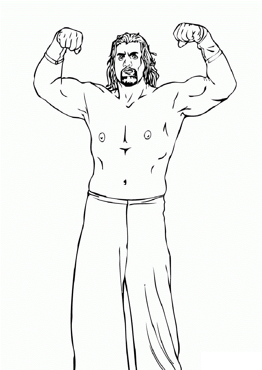 Roman Reigns Wwe Coloring Page