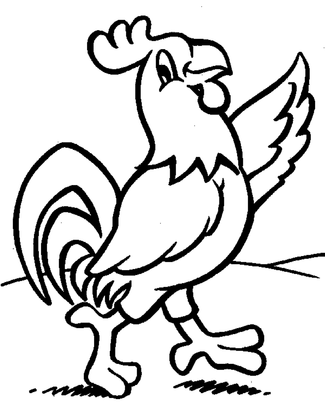 Rooster Farm Animal S For Kids60b8 Coloring Page