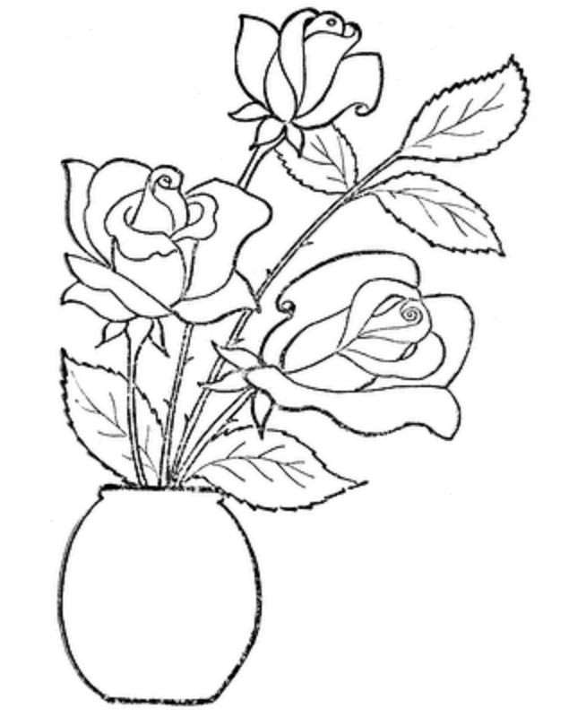 Rose Flower In Vase