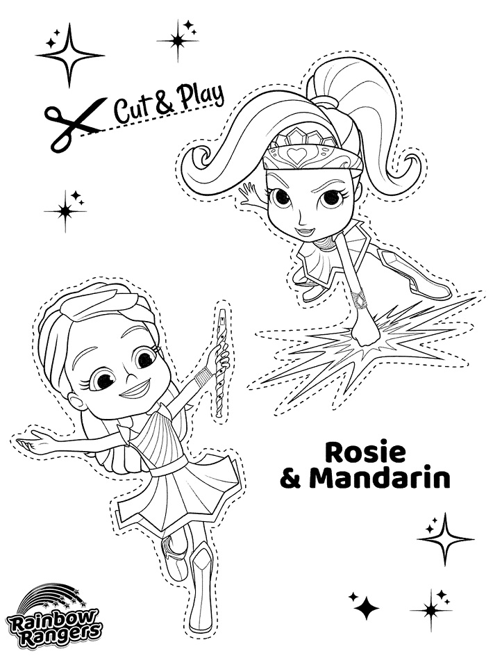 Rosie and Mandarin Coloring Page