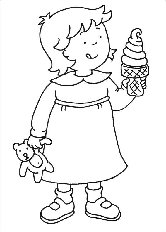 Rosie Eating Ice Cream Coloring Page