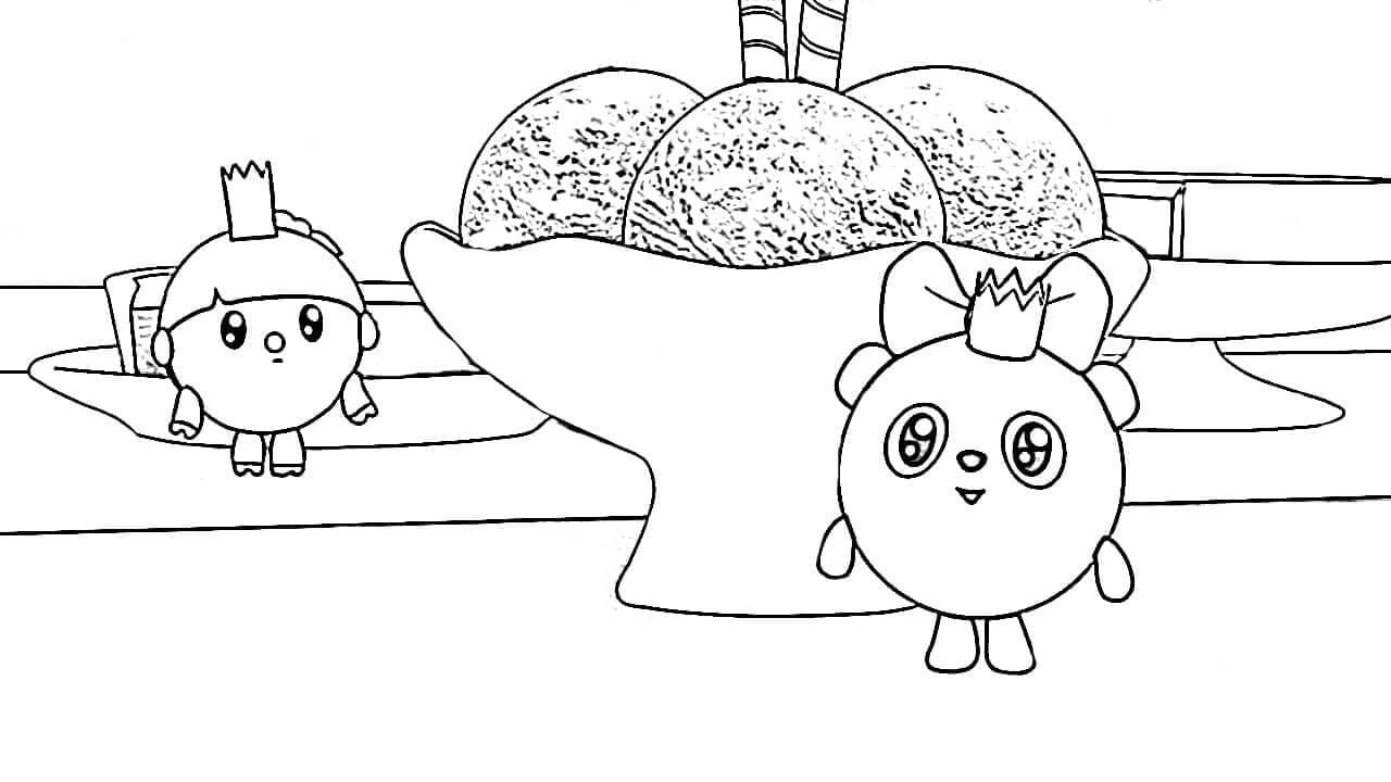 Rosy and Pandy Coloring Page