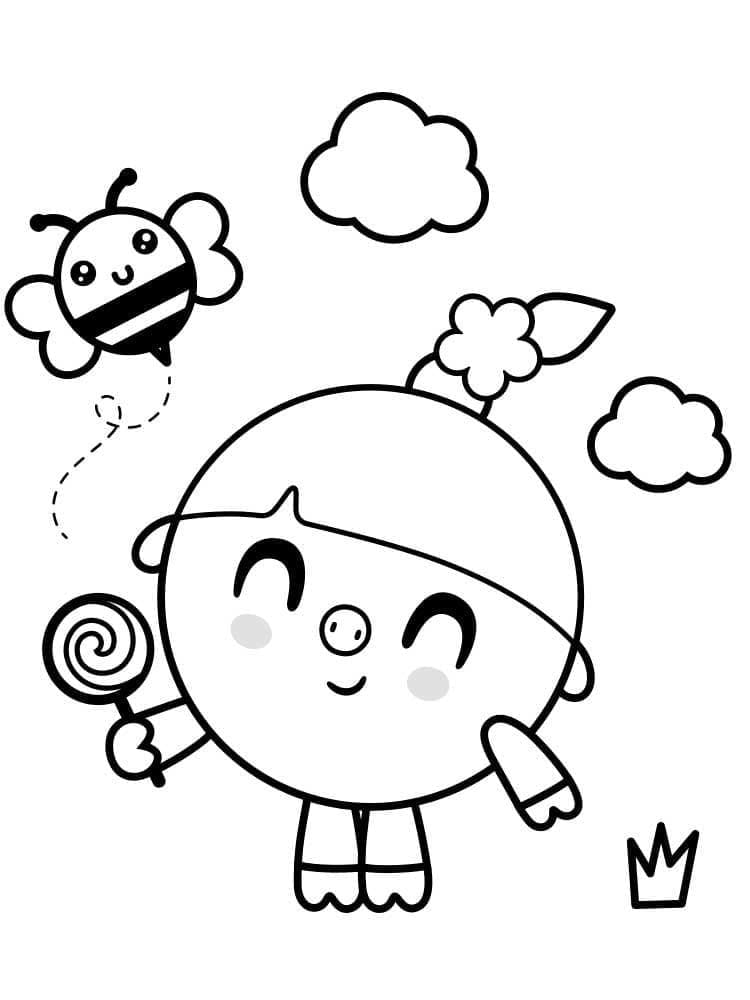 Rosy in BabyRiki Coloring Page