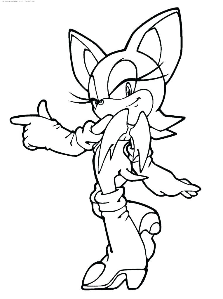 Rouge The Bat Coloring Page