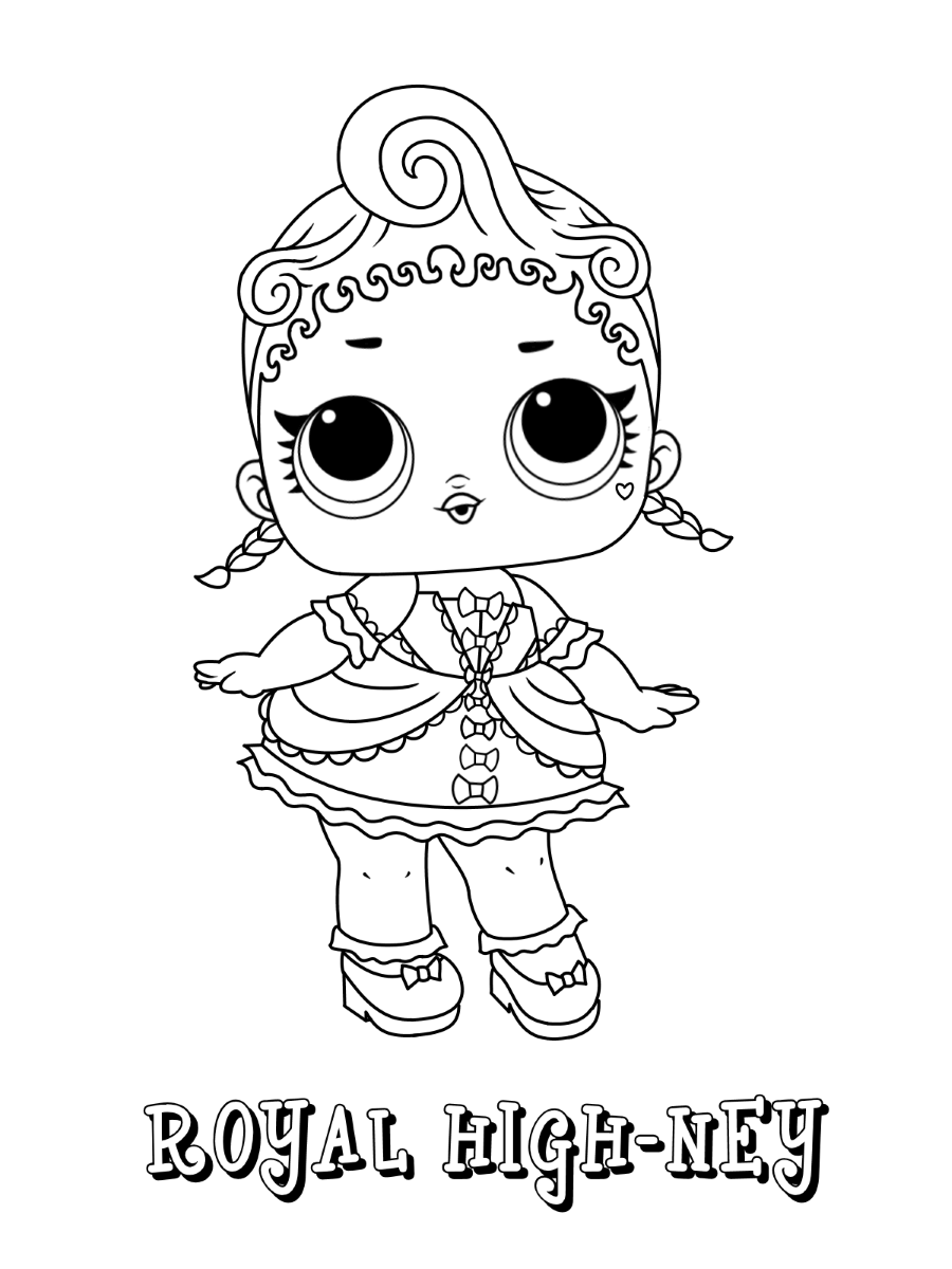 Royal High Ney Lol Doll Coloring Page